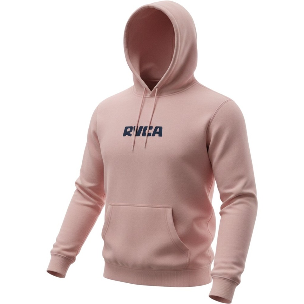 RVCA Mens Balance of Opposites Palm Tree Graphic Hoodie Pink XL